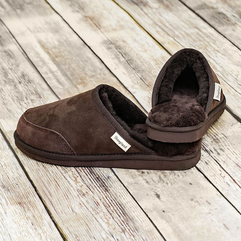 mens sheepskin mules