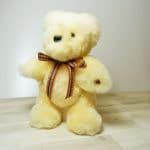Ivory 'Baby safe' Sheepskin Teddy bear . Made in England