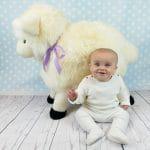 Sheepskin Sheep Footstool for Kids