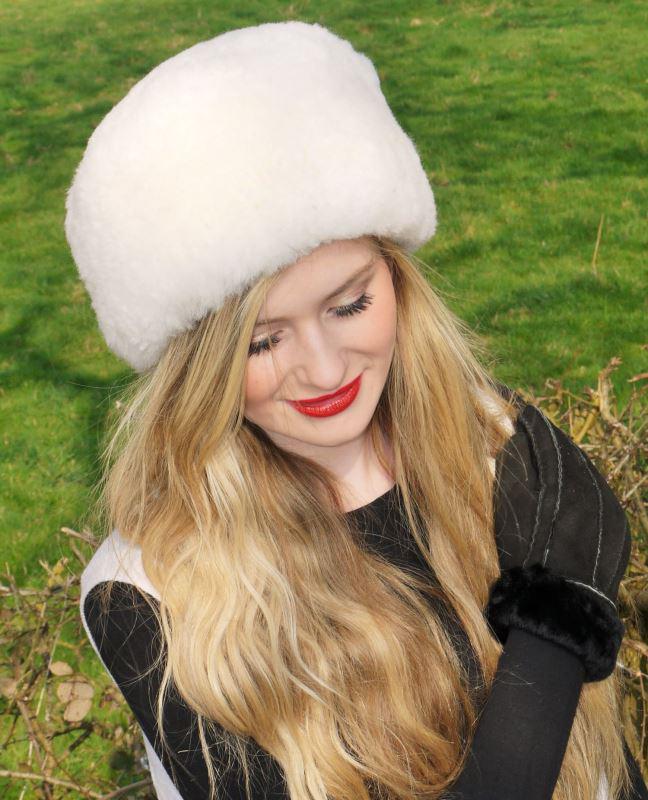 Handmade Ladies Sheepskin Shearling Katy Hat Sheepskin.co.uk