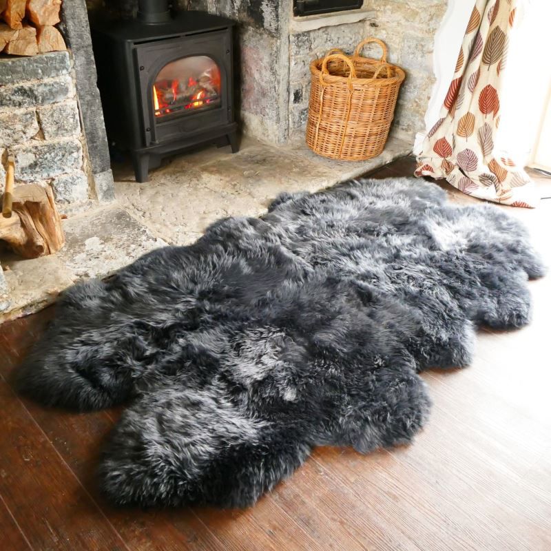 Sheepland Quad Sheepskin Fur Rug Sheepskin.co.uk