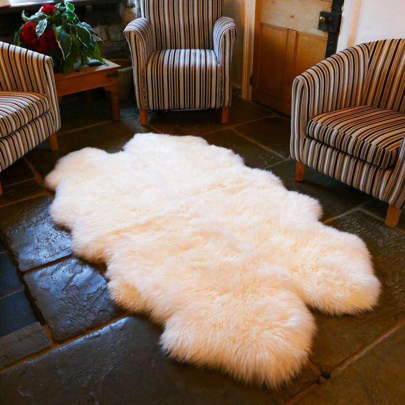 Sheepland Quad Sheepskin Fur Rug Sheepskin.co.uk