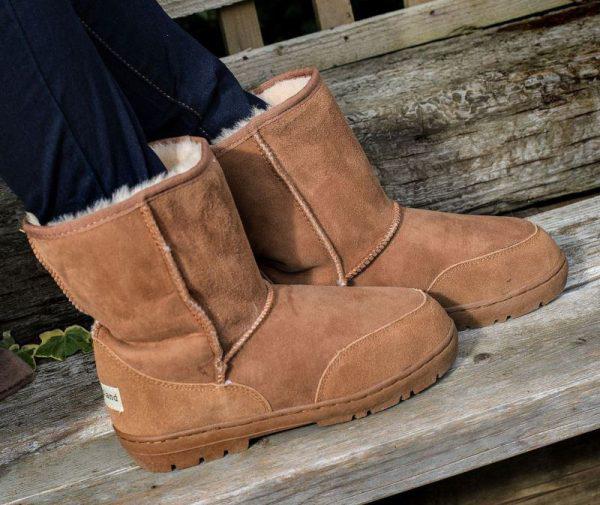 sheepskin outdoor boots