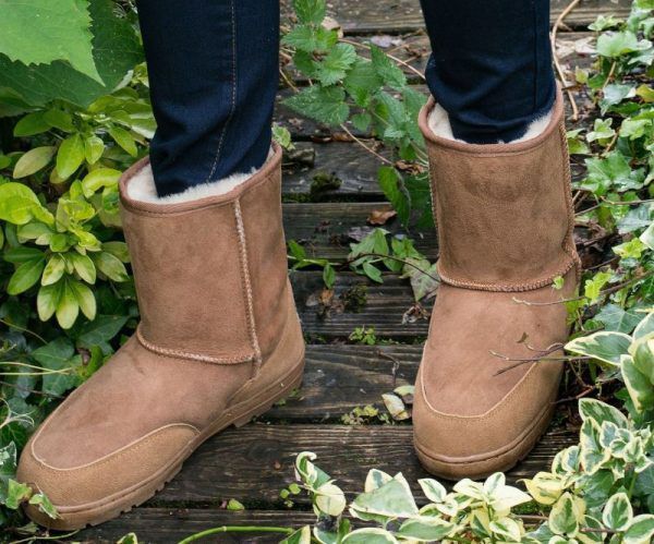 sheepskin outdoor boots