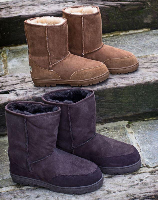 sheepskin outdoor boots