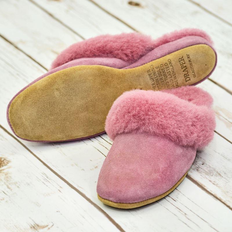 grey sheepskin mule slippers