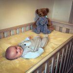 Baby on a Sheepskin Mattress Topper