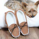 British Handmade Whiskey Luxury Somerset Sheepskin Moccasins
