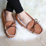 British Handmade Whiskey Luxury Somerset Sheepskin Moccasins