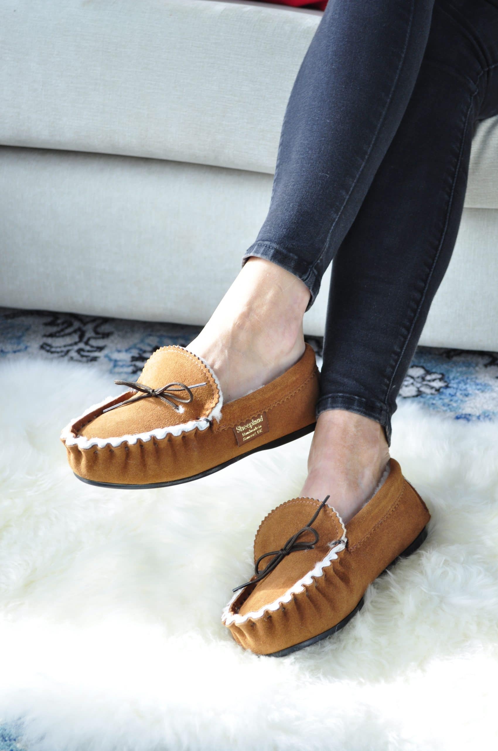 mens sheepskin moccasins uk