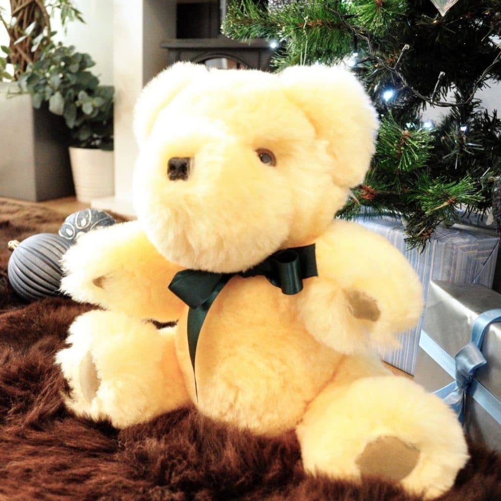 Big yellow teddy shop bear