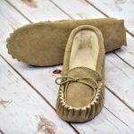 British Made Suede Moccasin Slippers