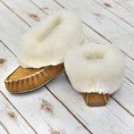 Soft soled sheepskin slippers, cuddling your feet. British made