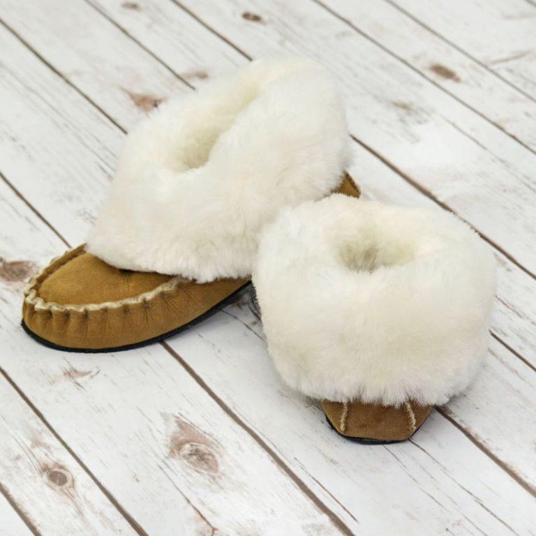 mens sheepskin booties