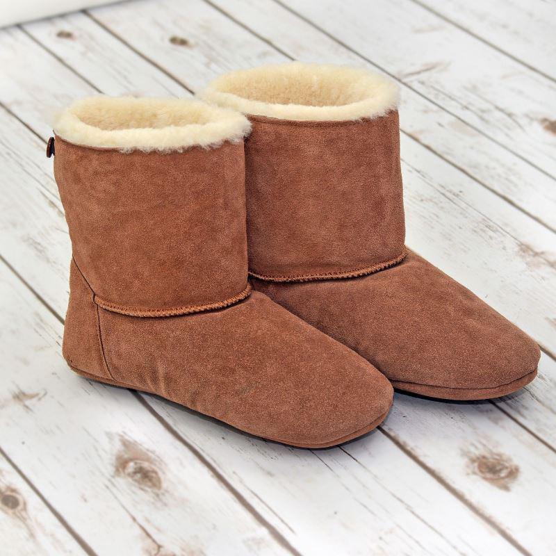 Luxury Sheepskin Indoor Slipper Boots 