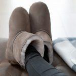 Pure sheepskin, the natural alternative to man-made textiles. Slipper boots, the answer to cold weather. Natural sheepskin wraps your toes in luxury.