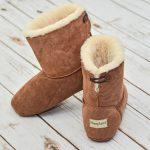 Pure sheepskin, the natural alternative to man-made textiles. Slipper boots, the answer to cold weather. Natural sheepskin wraps your toes in luxury.