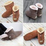 Sheepland Luxury Sheepskin Indoor Slipper Boots in Tan, Grey or Dark Brown
