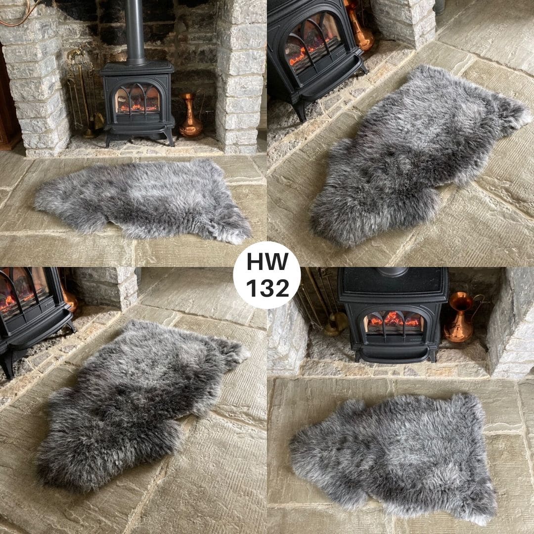 100 British Grey Herdwick Sheepskin Rugs Sheepskin.co.uk