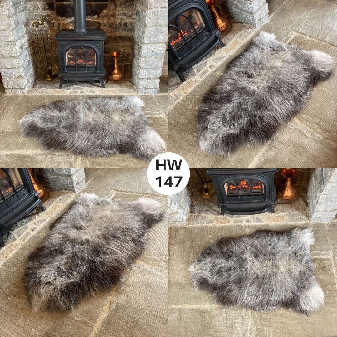 100 British Grey Herdwick Sheepskin Rugs Sheepskin.co.uk