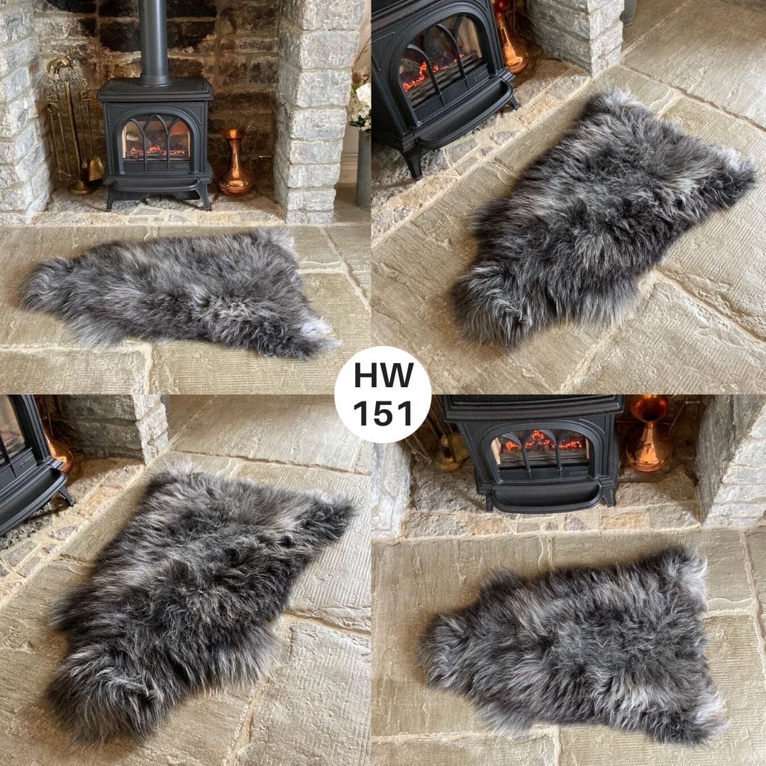 100 British Grey Herdwick Sheepskin Rugs Sheepskin.co.uk