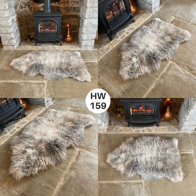 100 British Grey Herdwick Sheepskin Rugs Sheepskin.co.uk