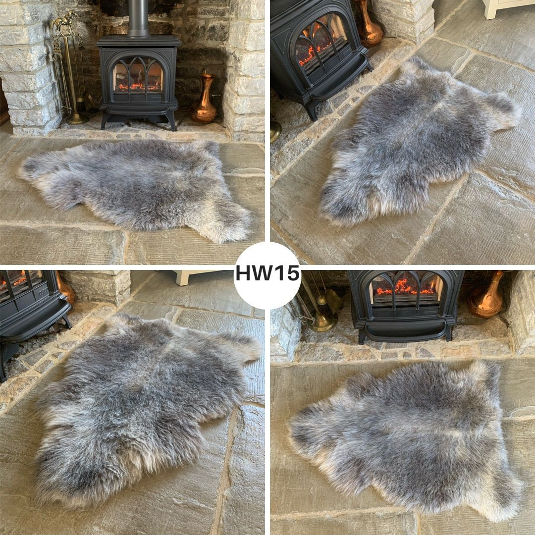 100 British Grey Herdwick Sheepskin Rugs Sheepskin.co.uk