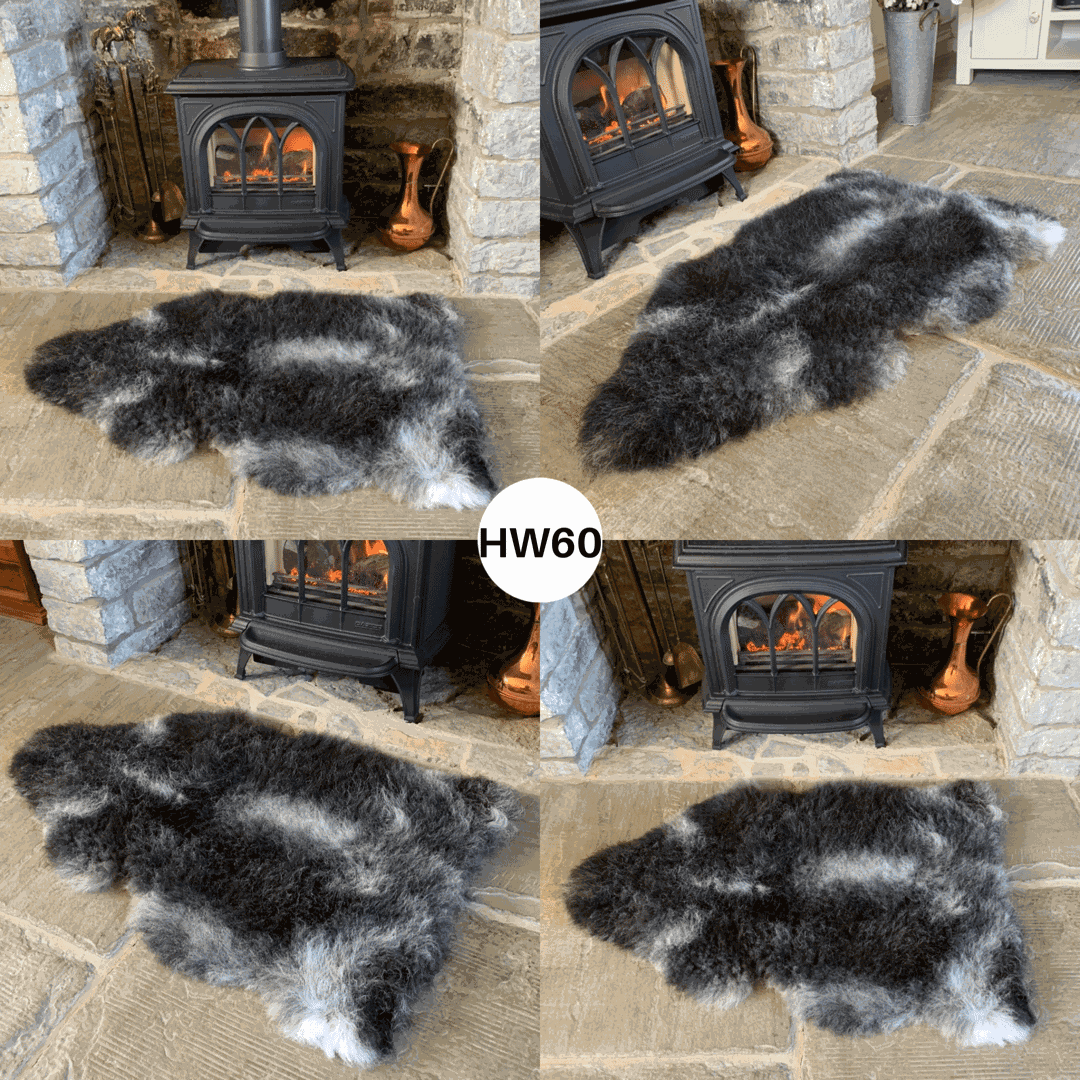 100 British Grey Herdwick Sheepskin Rugs Sheepskin.co.uk