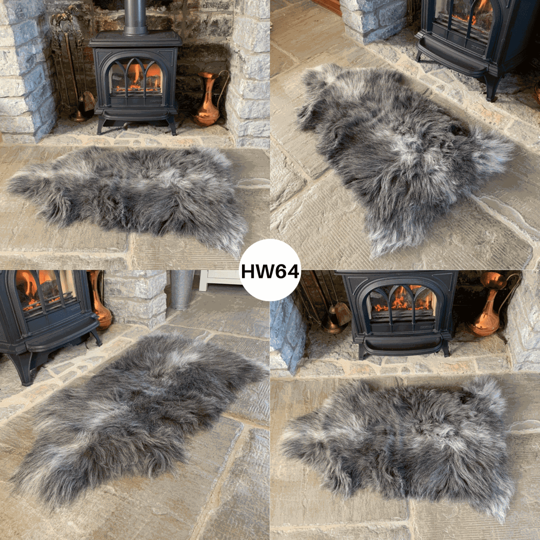 100 British Grey Herdwick Sheepskin Rugs Sheepskin.co.uk