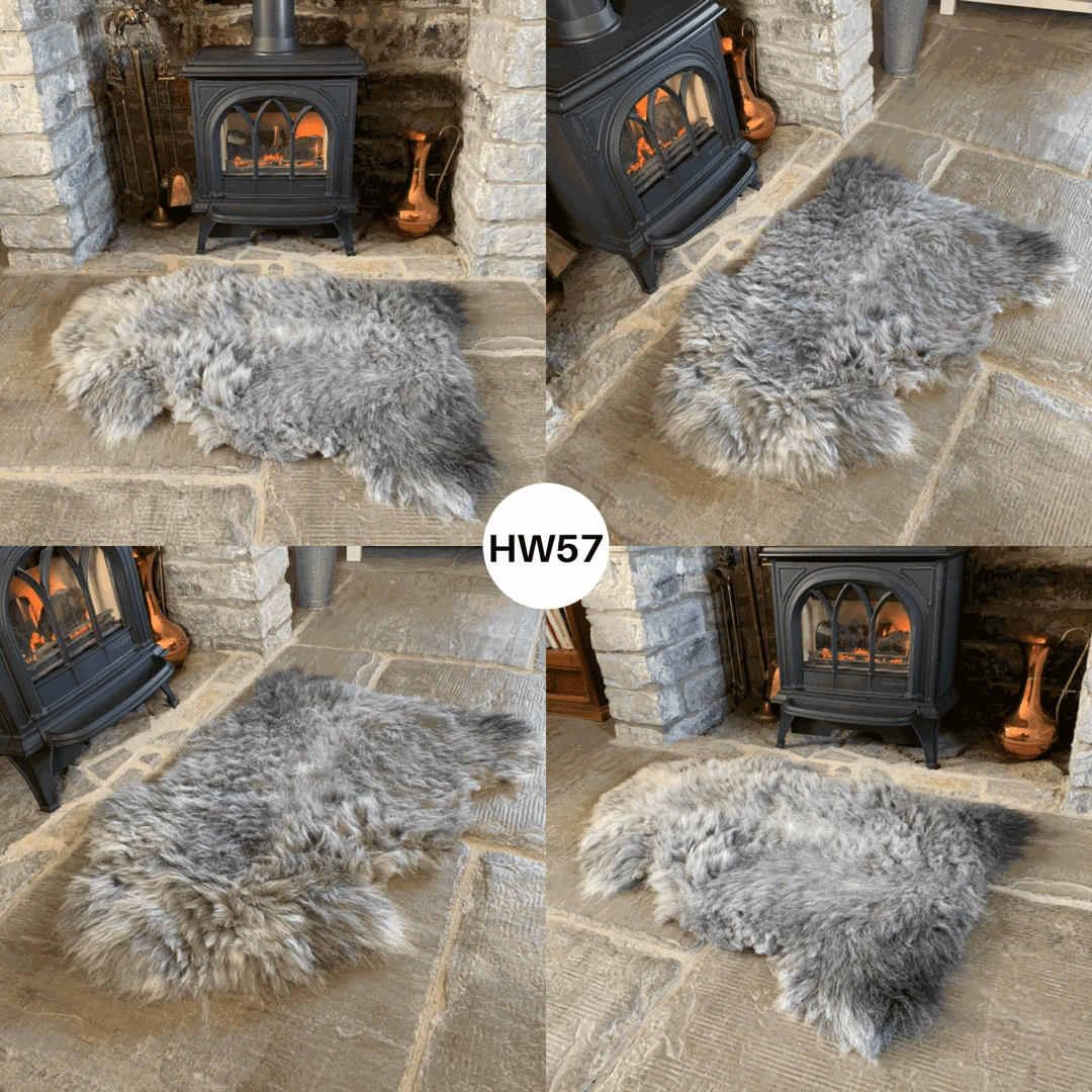 100 British Grey Herdwick Sheepskin Rugs Sheepskin.co.uk