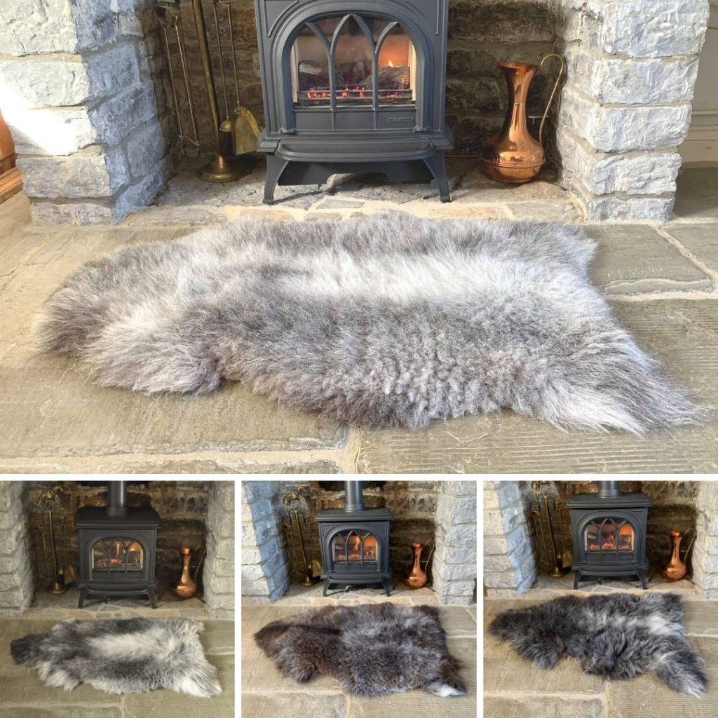 100 British Grey Herdwick Sheepskin Rugs Sheepskin.co.uk