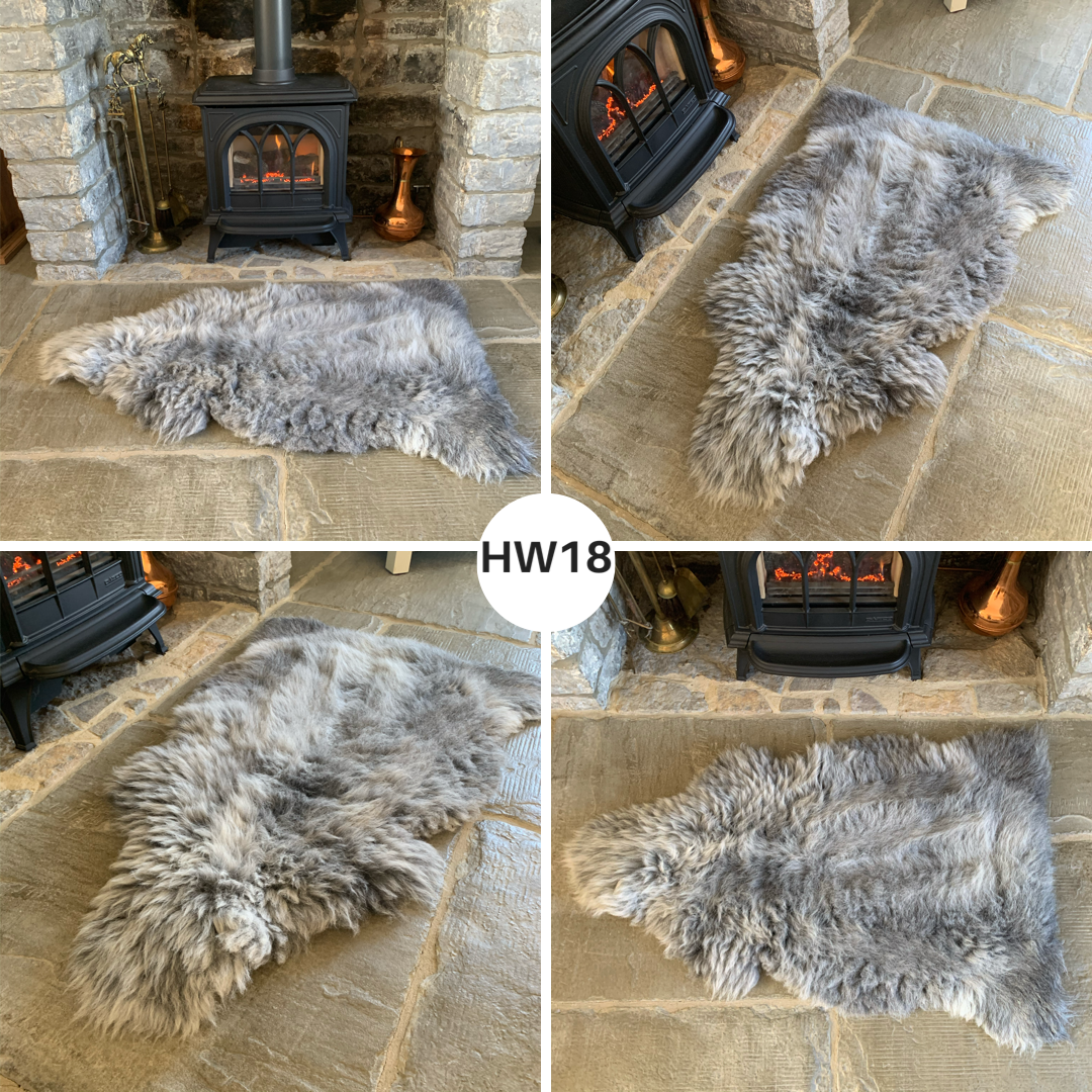 100 British Grey Herdwick Sheepskin Rugs Sheepskin.co.uk