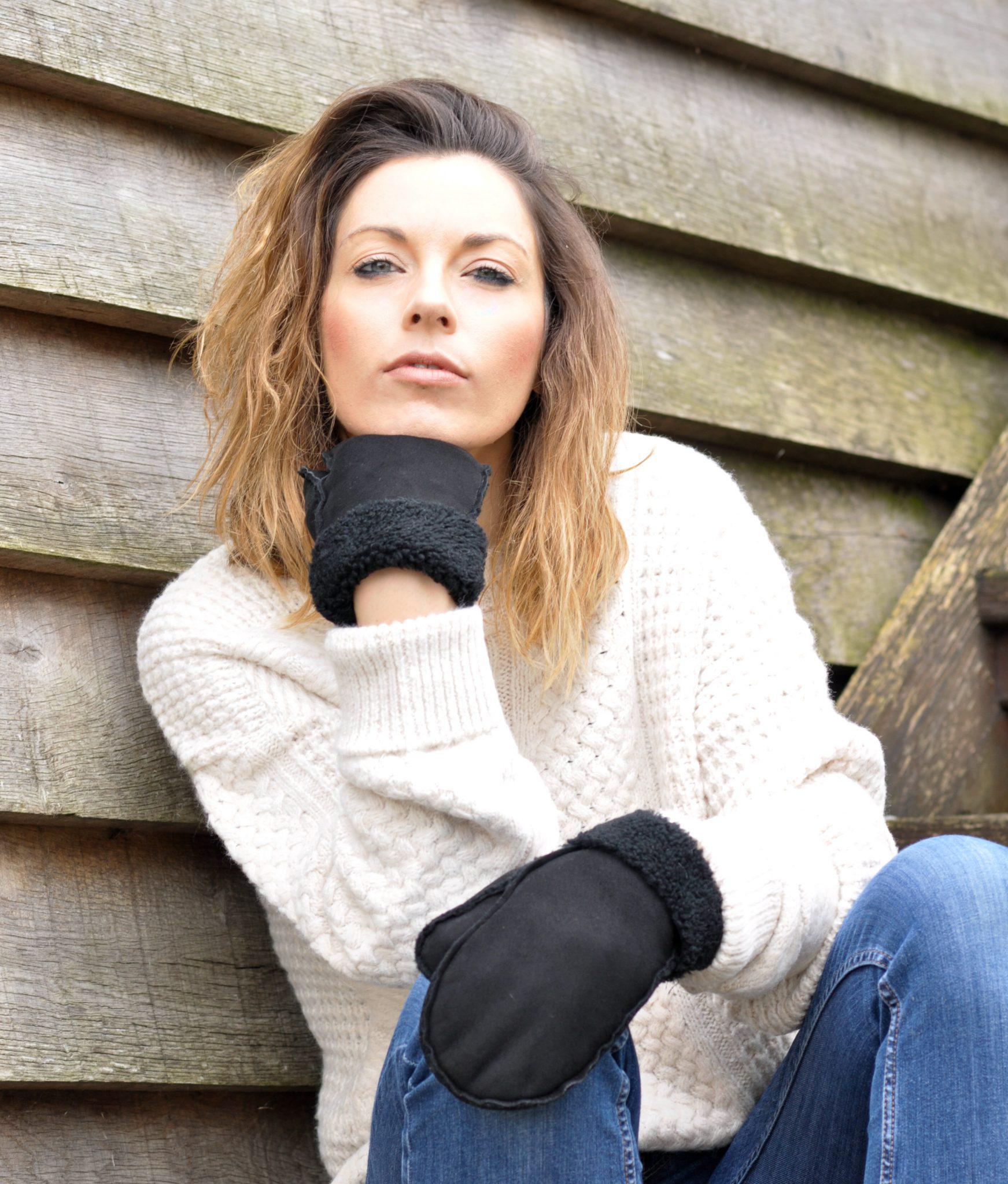 Ladies British Sheepskin Mittens Sheepskin.co.uk