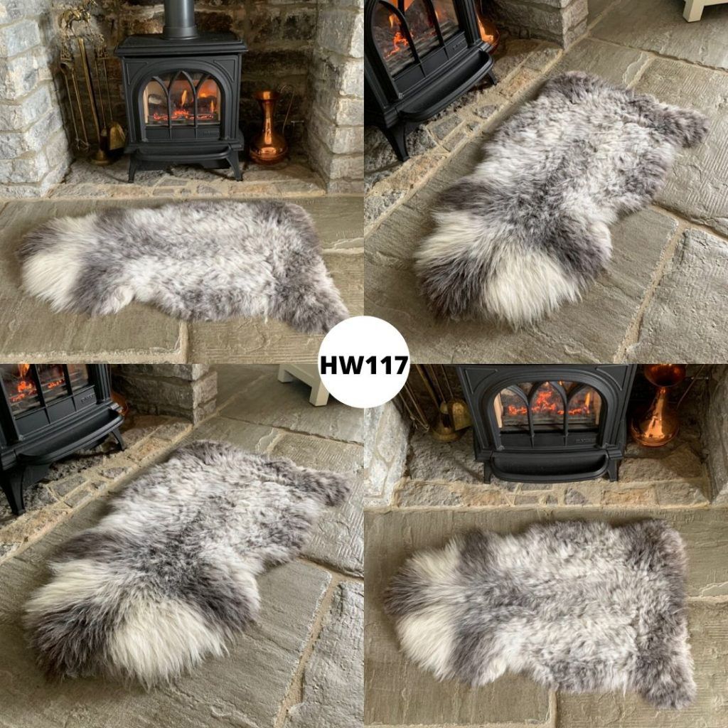 100 British Grey Herdwick Sheepskin Rugs Sheepskin.co.uk