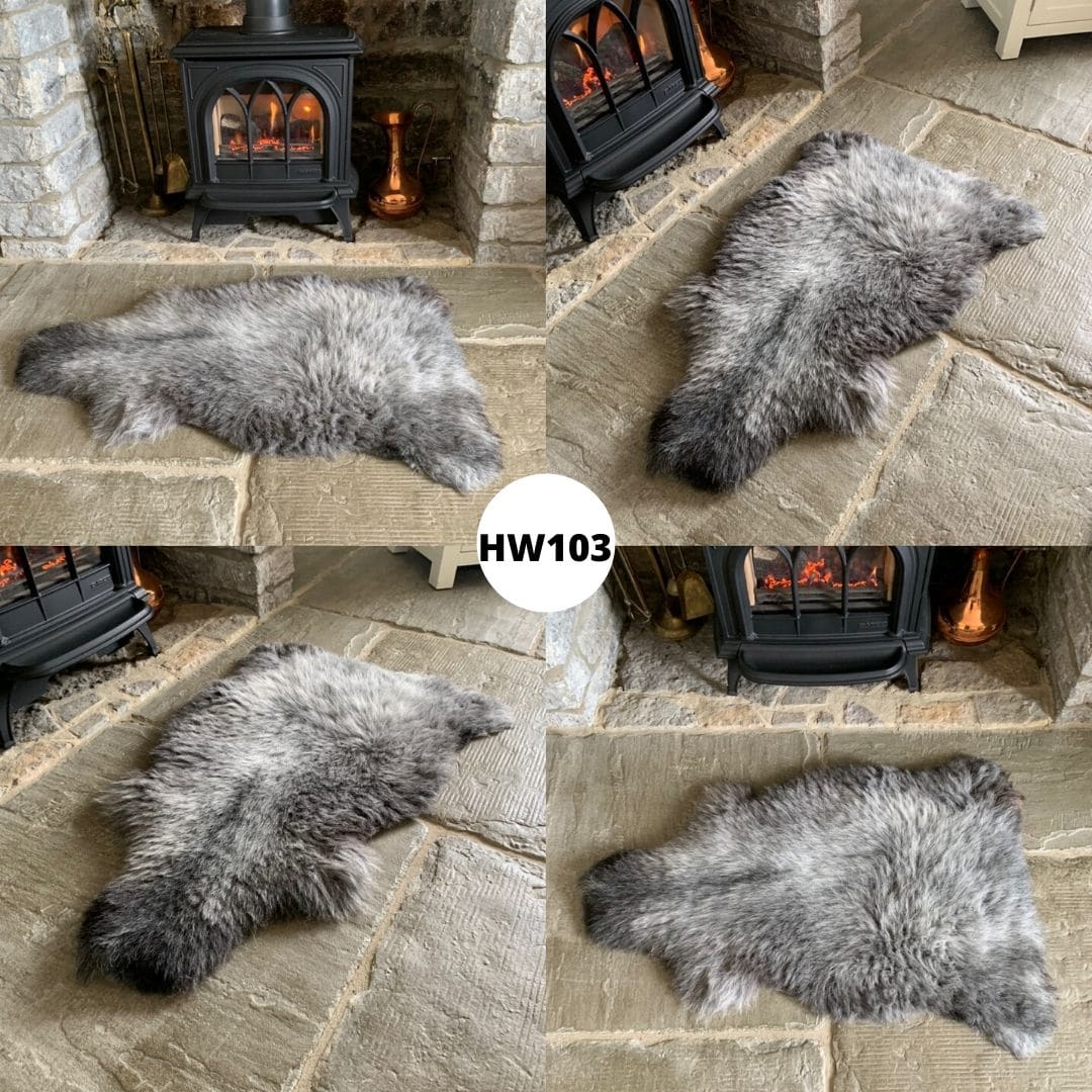 100 British Grey Herdwick Sheepskin Rugs Sheepskin.co.uk