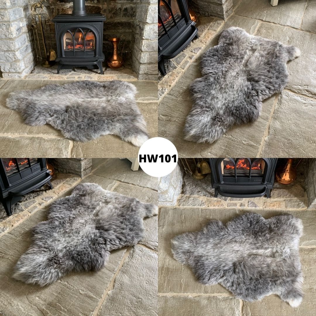 100 British Grey Herdwick Sheepskin Rugs Sheepskin.co.uk