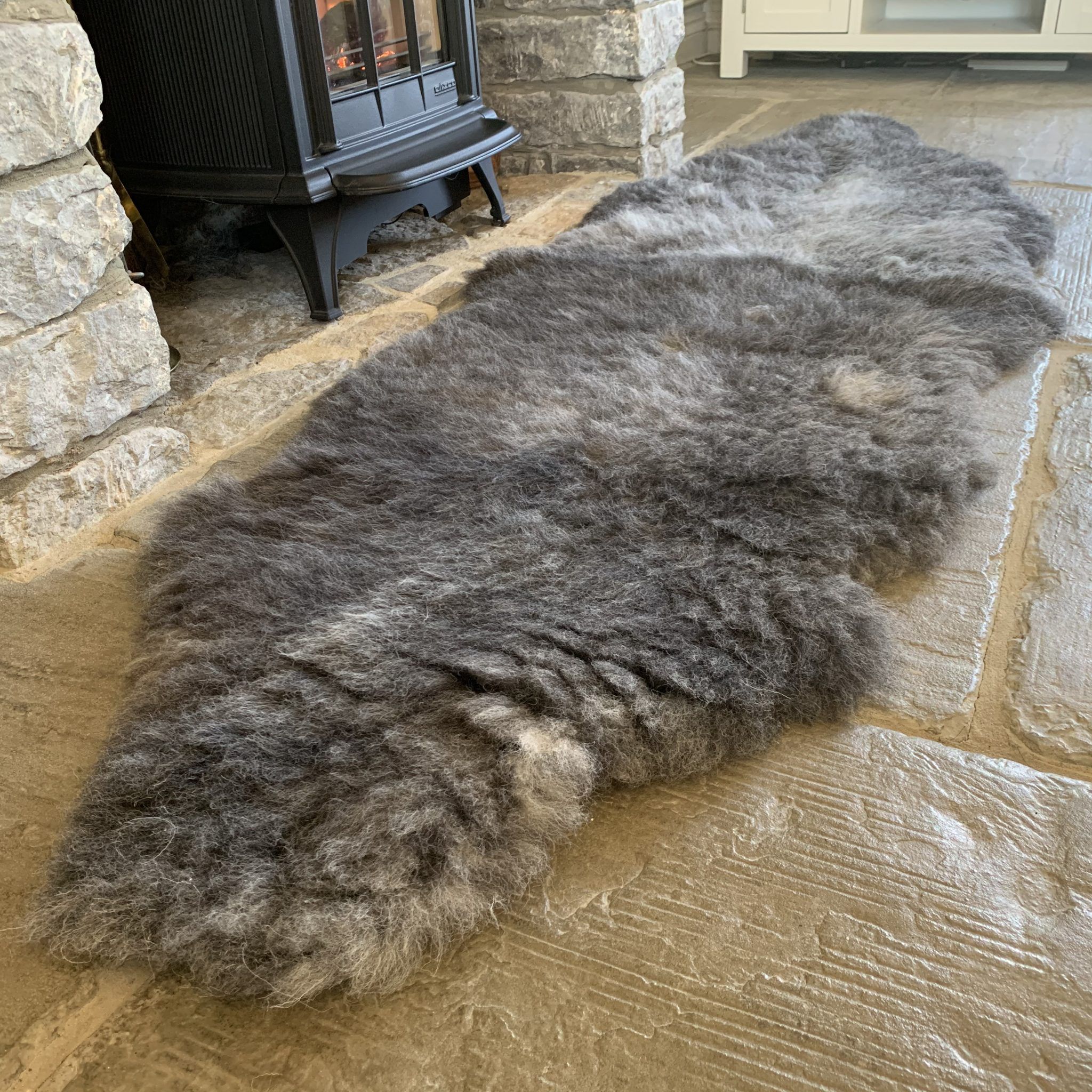 100 British Grey Herdwick Sheepskin Rugs Sheepskin.co.uk