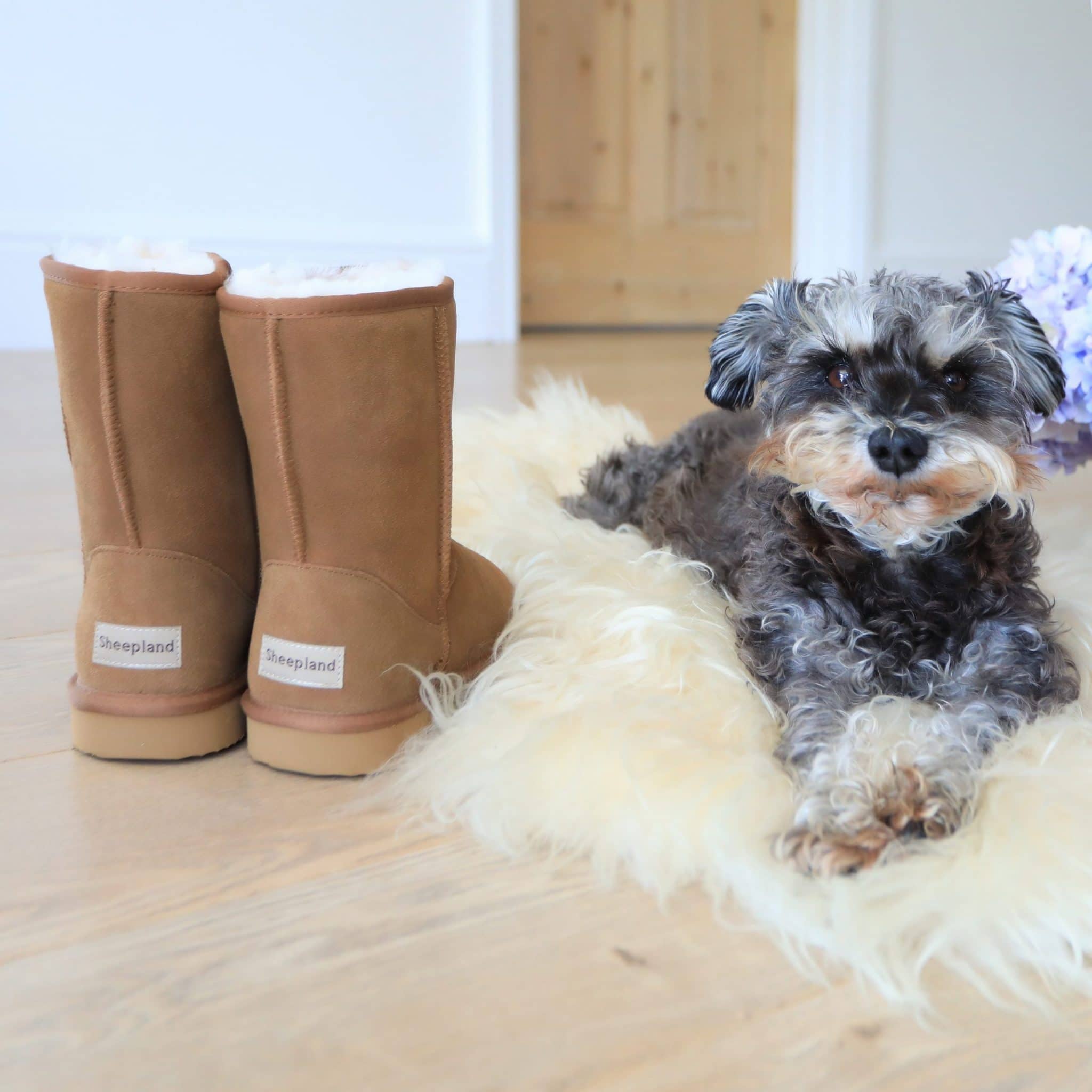 sheepskin outdoor boots