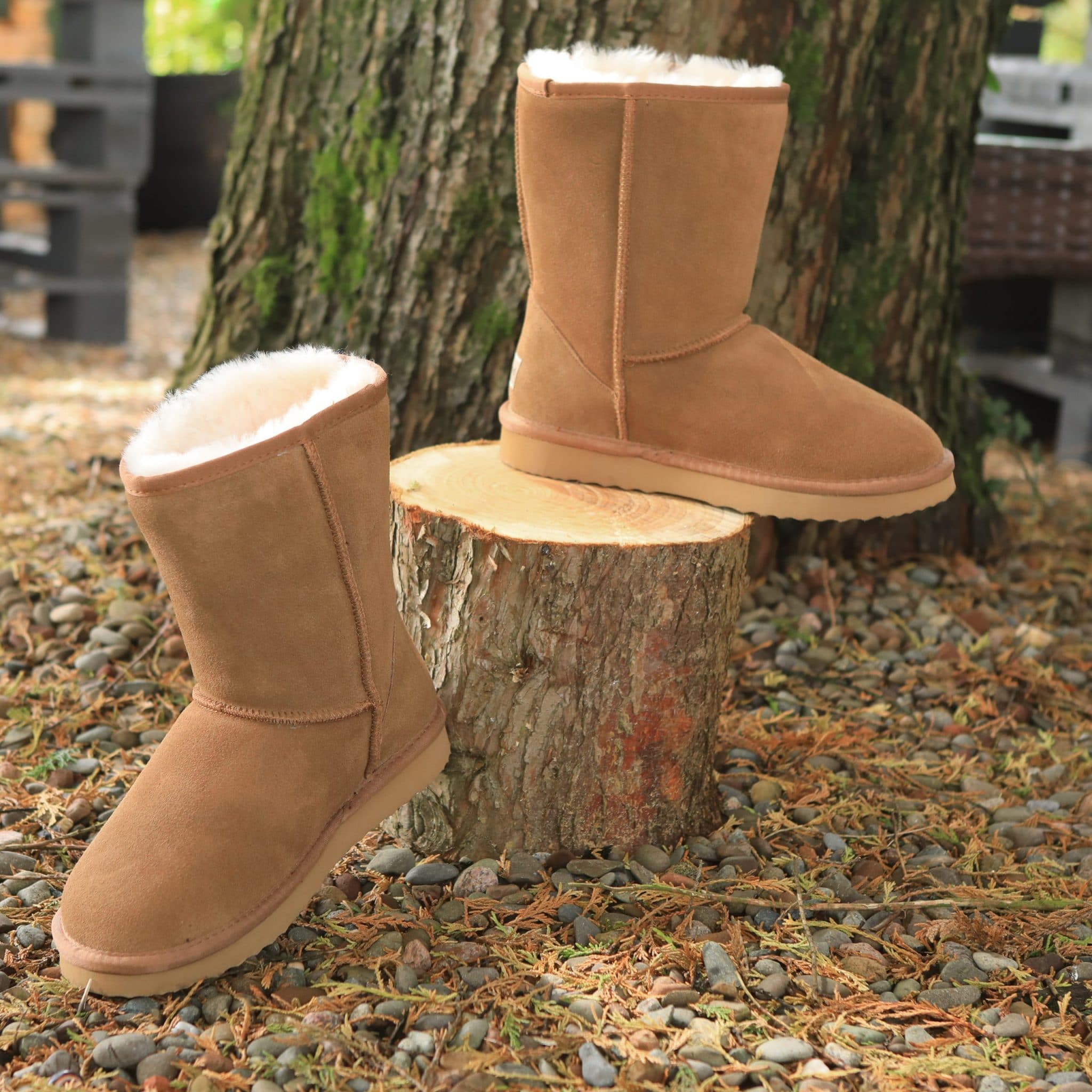 sheepskin outdoor boots