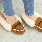 Katrina slippers, the finest natural sheepskin.