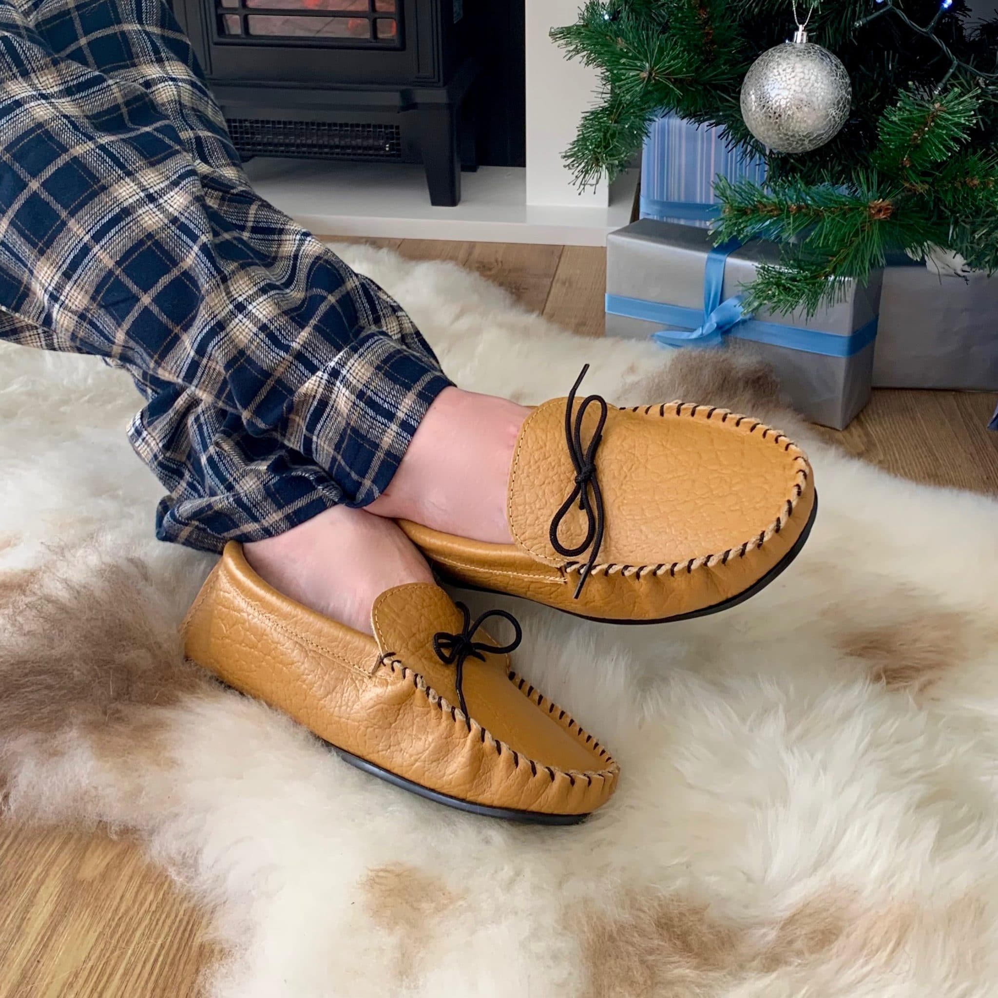 handmade leather moccasins