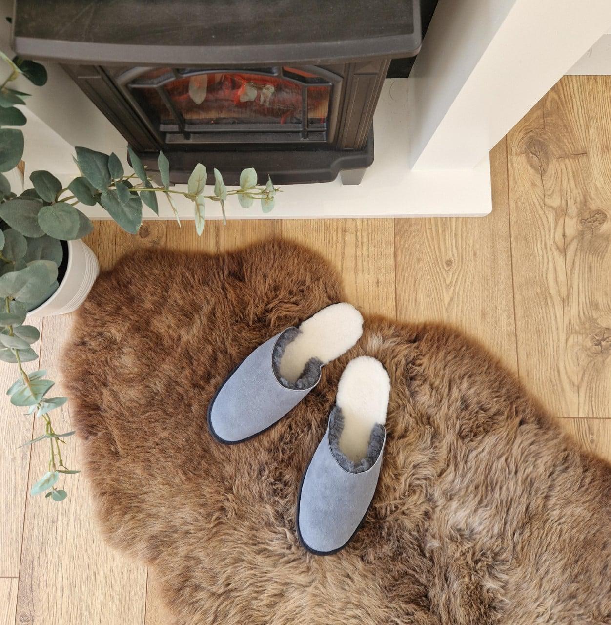 mens sheepskin mules uk