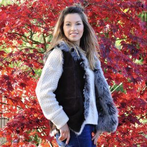 Dark Teak Sheepskin Gilet