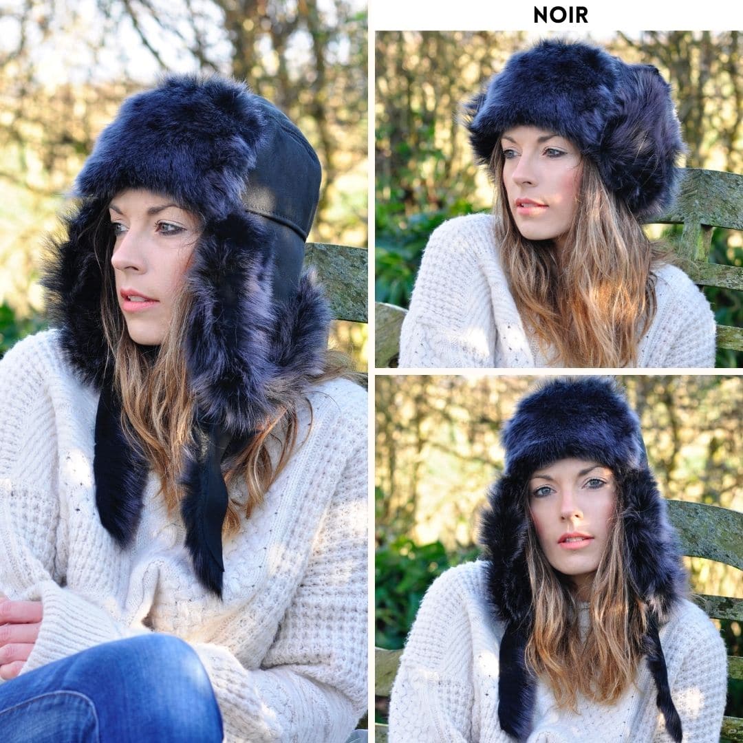 Sheepland Unisex 100 Toscana Sheepskin Trapper Hat Various colours