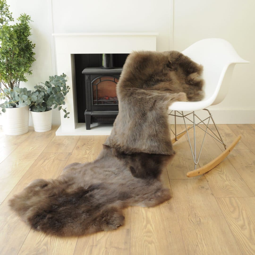 100 British Grey Herdwick Sheepskin Rugs Sheepskin.co.uk