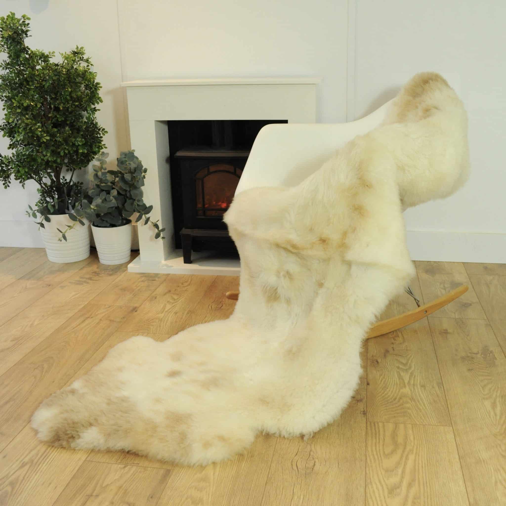 British Organic Double Sheepskin Rug Sheepskin.co.uk British