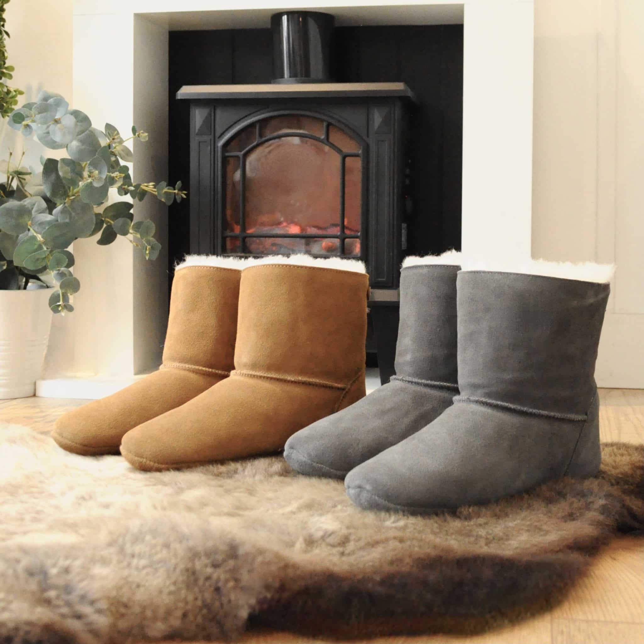 mens sheepskin mules uk