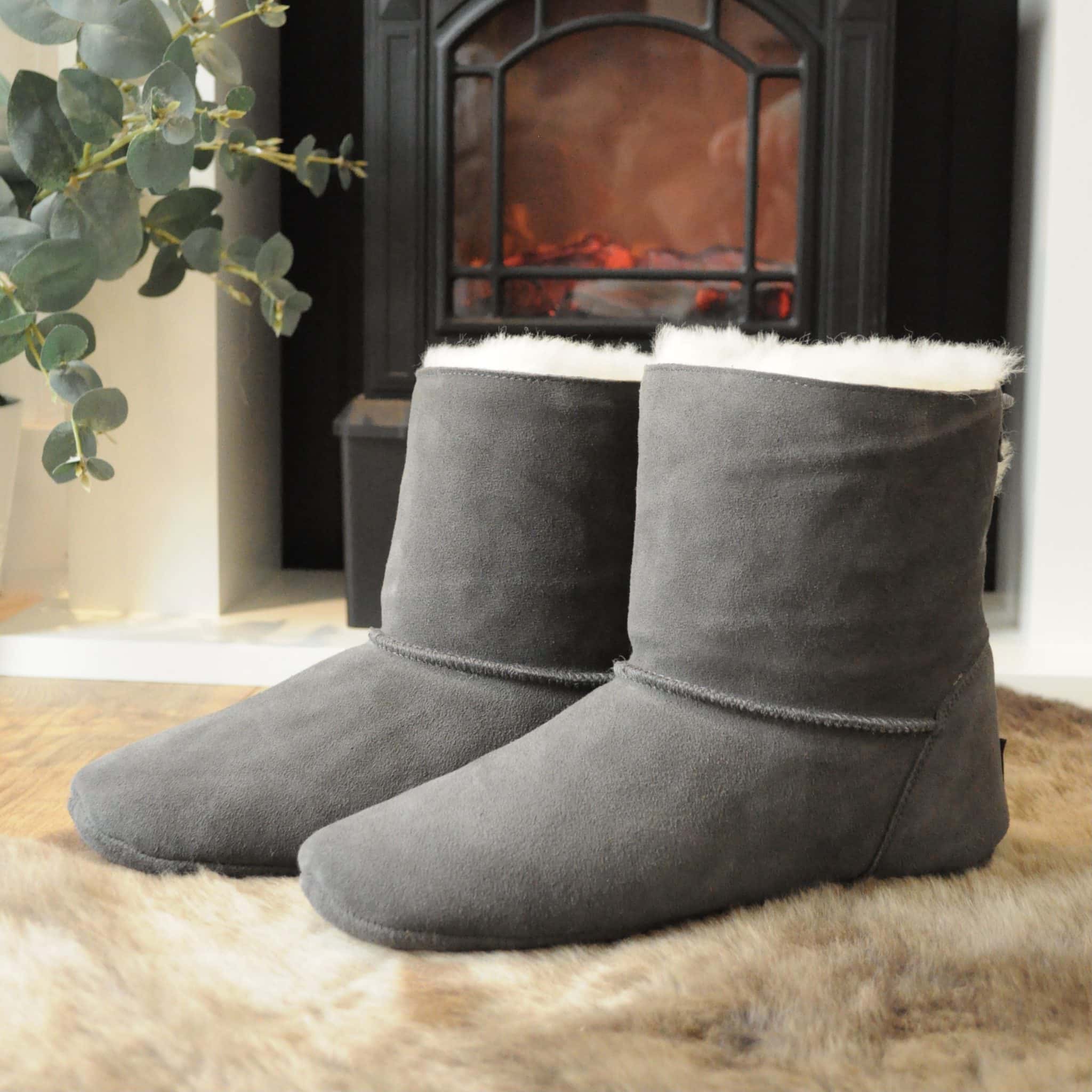 sheepskin slipper boots