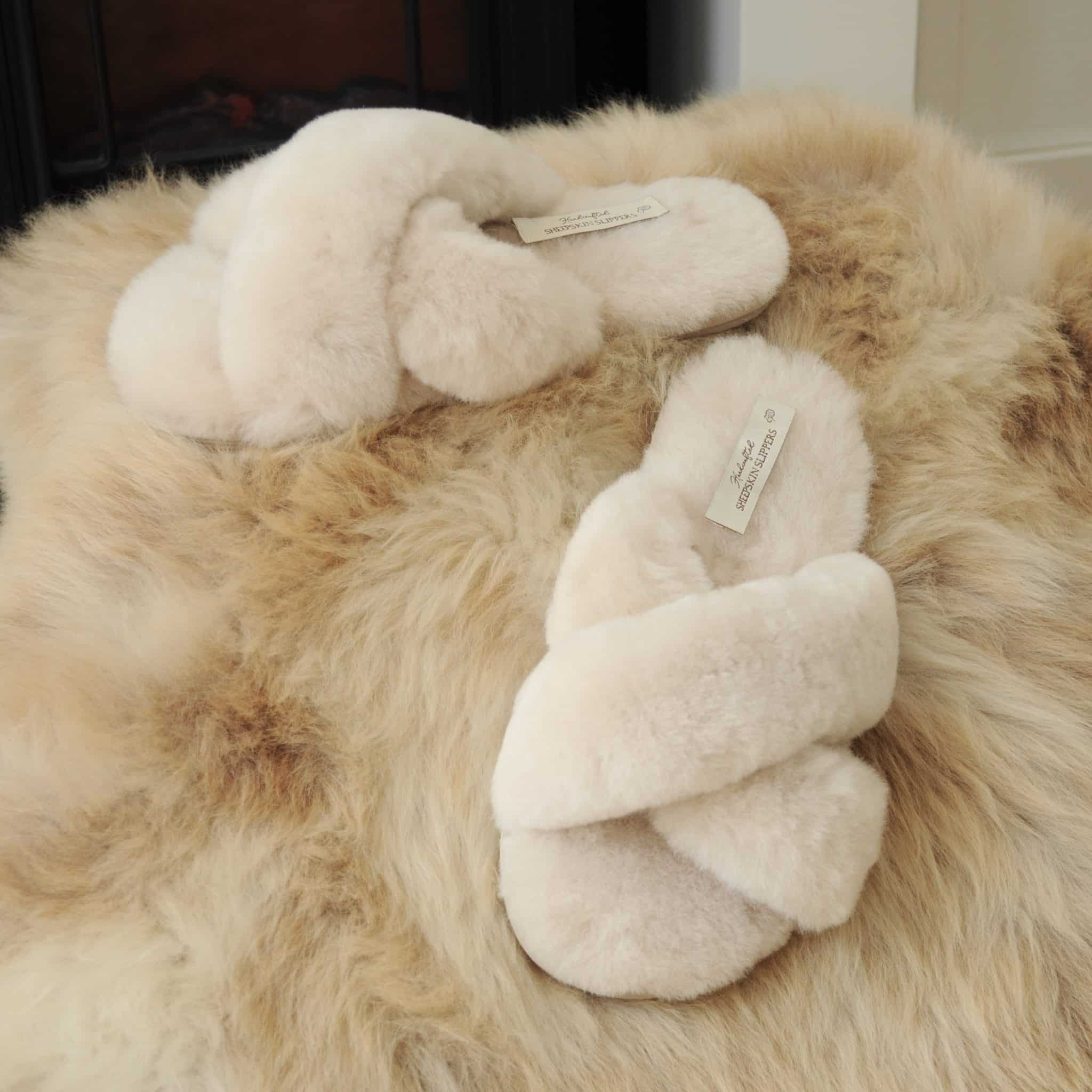 sheepskin sliders womens