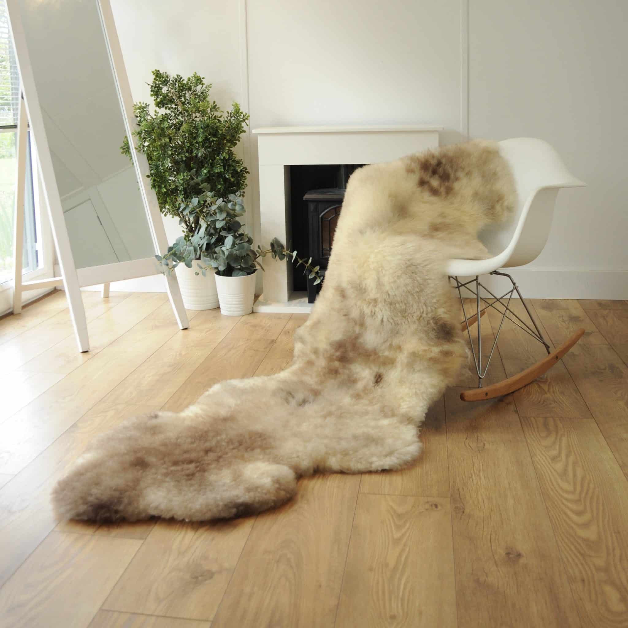 British Organic Double Sheepskin Rug Sheepskin.co.uk British